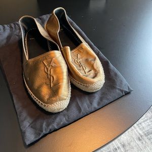 YSL Copper Espadrilles Flat Women